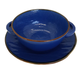 Soepkom met Onderbord - Blauw