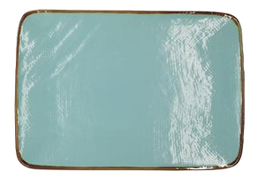 Rechthoekig Bord Turquoise 28cm * 19.5cm