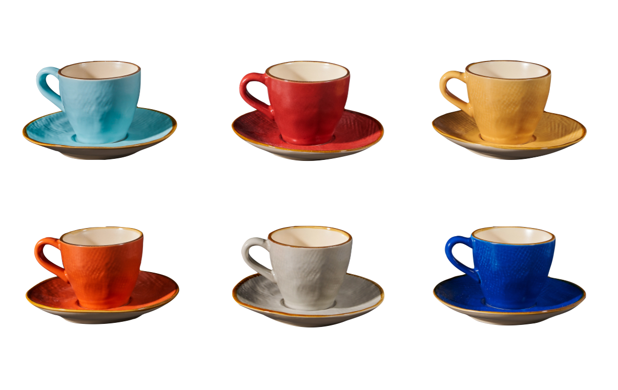 Set Van 6 Koffiemokken, 400 Ml, Hoogwaardige Mokkenset Met Groot Handvat Set Van 6 Matte Koffiekopjes Moderne Keramische Mokken Groot Voor Koffie En Thee